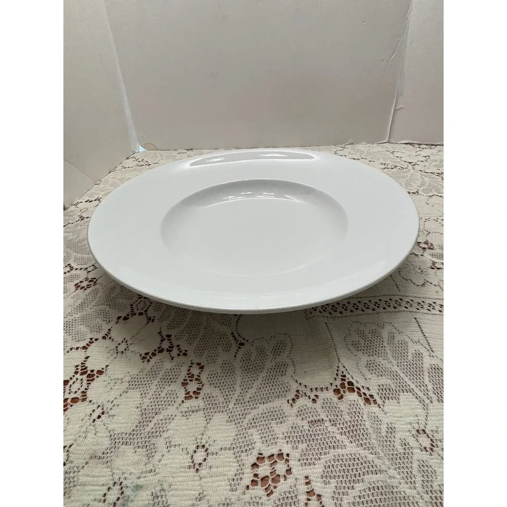 Basic Porcelana White 16 Inch Large‎ Pasta Bowl Rimmed Soup Plate Serving Dish